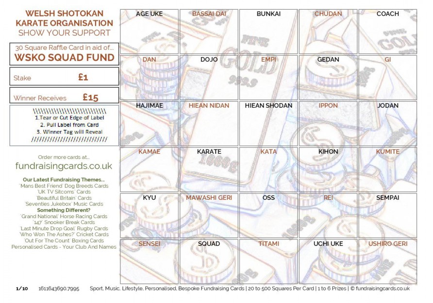 A5 `Personalised For You` Fundraising Scratch Cards / Raffle Ticket ...