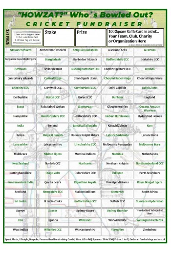 Raise £5000 Cricket Club Fundraising Card Pack