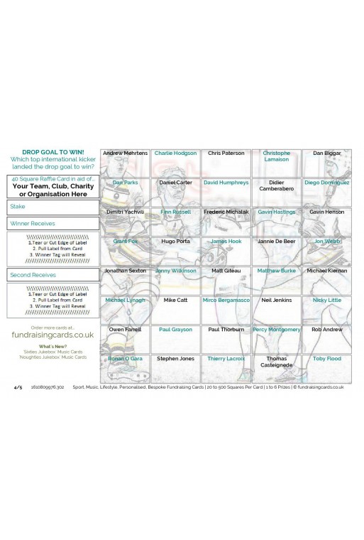 Raise £100 Rugby Union Club Fundraising Card Pack