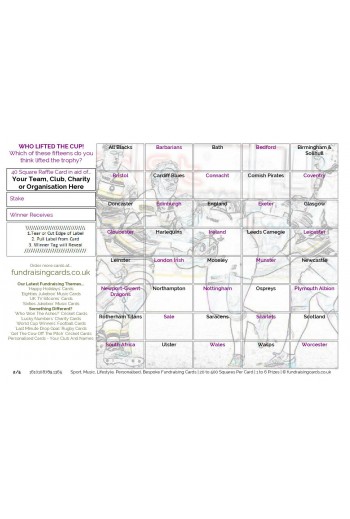 Raise £100 Rugby Union Club Fundraising Card Pack