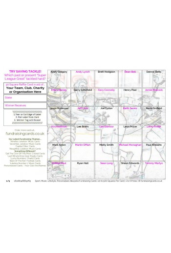 Raise £500 Rugby League Club Fundraising Card Pack