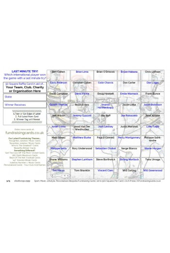 Raise £500 Rugby Union Club Fundraising Card Pack