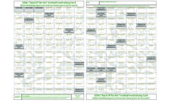 1 x A2 `Back Of The Net` Football Fundraising Raffle Ticket / Draw Cards / Scratchcards