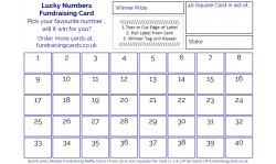 24 x A6 `Lucky Numbers` Fundraising Cards / Raffle Ticket / Scratchcards Value Pack